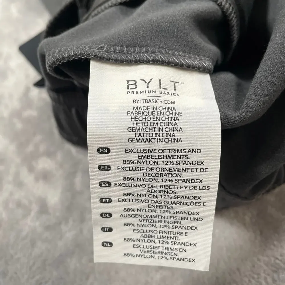Bylt Shorts Mens Small Grey Ryse Fleece Stretch Casual Drawstring Activewear